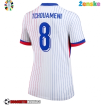 Ženske Nogometnih dresov Francija Aurelien Tchouameni #8 Gostujoči EP 2024 Kratki rokavi